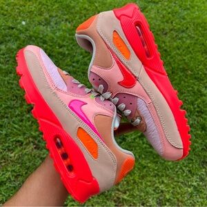Nike Air Max 90 “Bright Crimson Platinum”  Women’s Size 10 / Mens 8.5